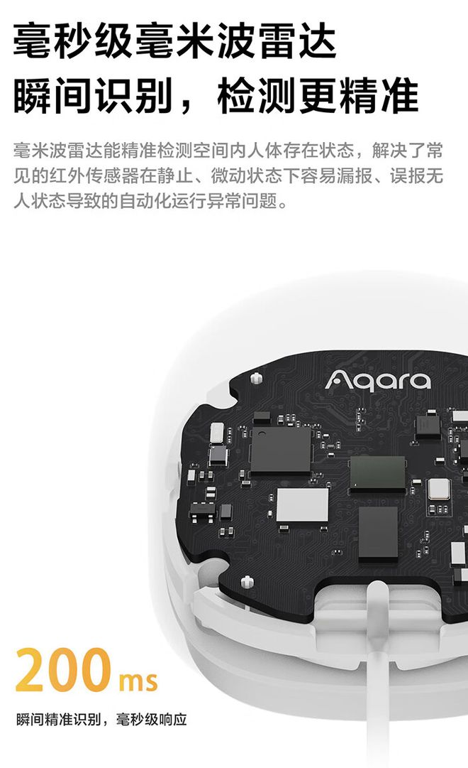 内置毫秒级毫米波雷达绿米人体传感器FP1E开启349元预售(图3)