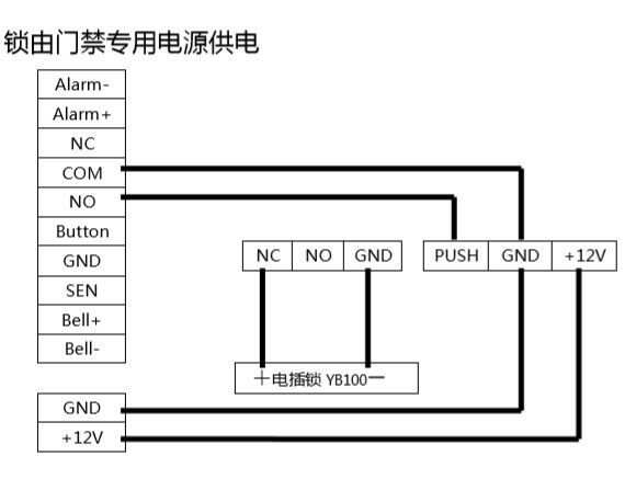 各种门禁系统接线详细图解（含中控）(图5)