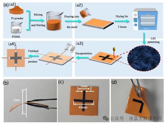 基于激光诱导石墨烯的高灵敏度多向应变传感器用于人体活动监测(图1)