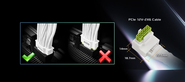 华擎推新款L型供电线自带NTC温控传感器：绿白配辨识度拉满(图1)